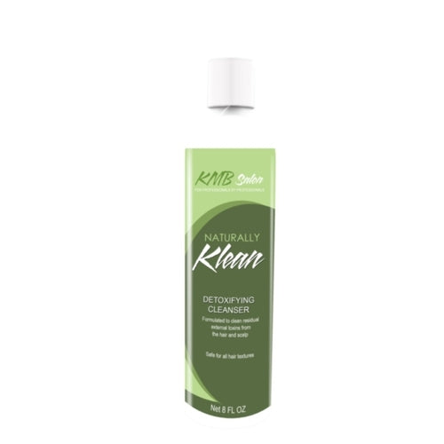 KMB Salon Klean Detoxifying Cleanser removes body impurities, pollution, product buildup and environmental toxins from hair and scalp while fighting bacteria.  Klean leaves the hair and scalp feeling refreshed, purified and toxin free.