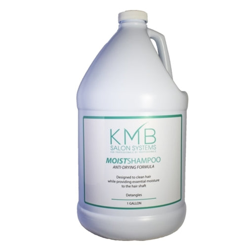 KMB MoistShampoo Anti-Drying Formula removes topical buildupon the hair caused by styling products, environmental pollutants and an active lifestyle without dryness. MoistShampoo incorporates wheat protien, lavender, chamomile, vitamins A and E with silk amino acids to clean, soften and provide moisture while detangling the hair.
