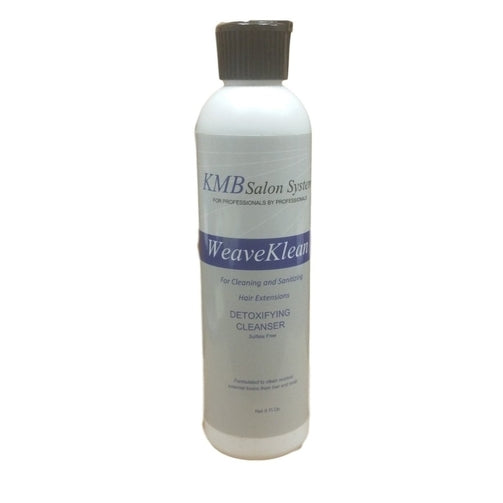 KMB WeaveKlean removes body wastes, product buildup and oils from the scalp, hair and track of weave and hair extensions while fighting bacteria.  WeaveKlean leave the hair and scalp refreshed, purified, and toxin free. 